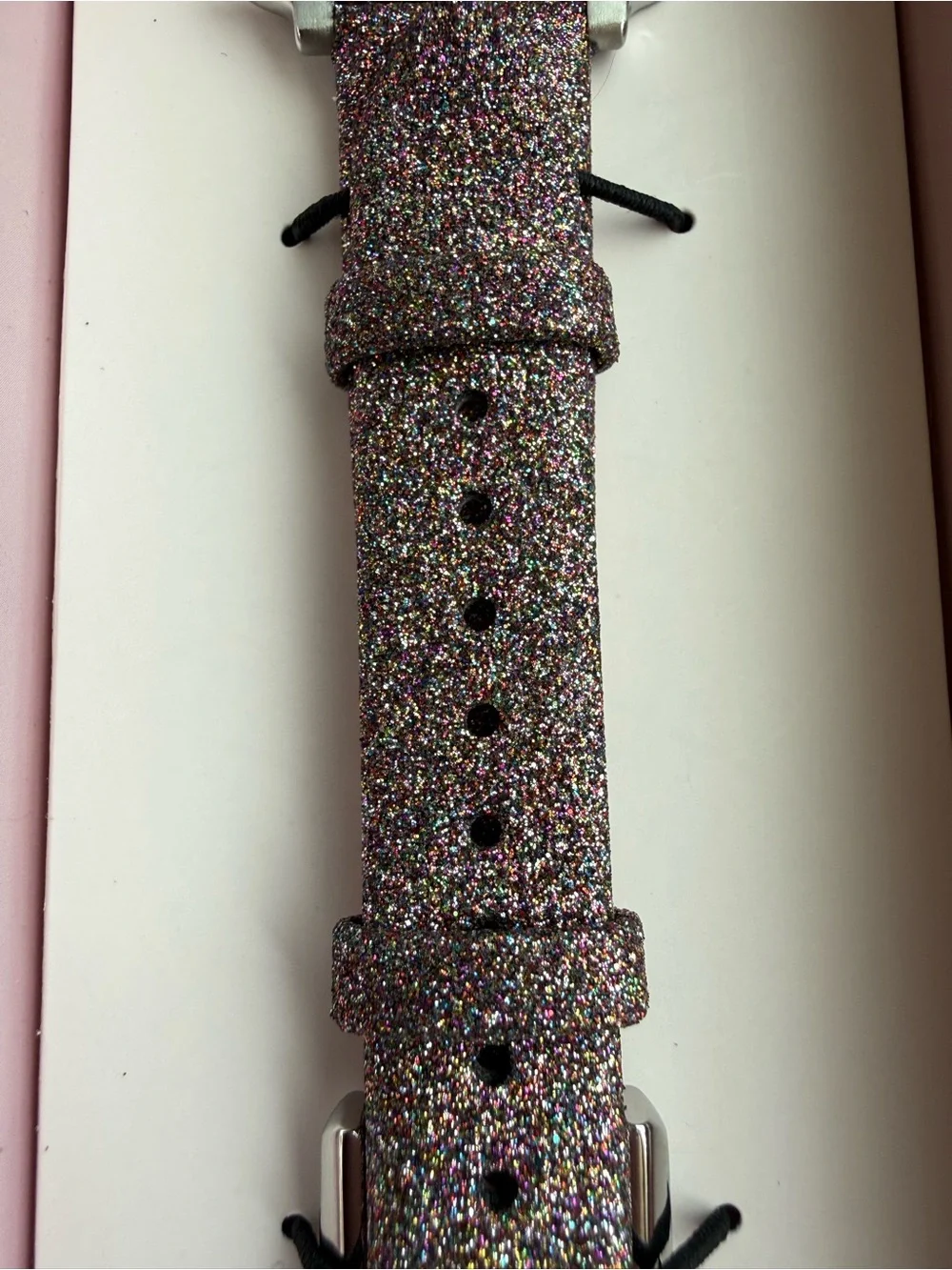 NIB kate spade Sparkly Glitter Leather Apple Watch Band